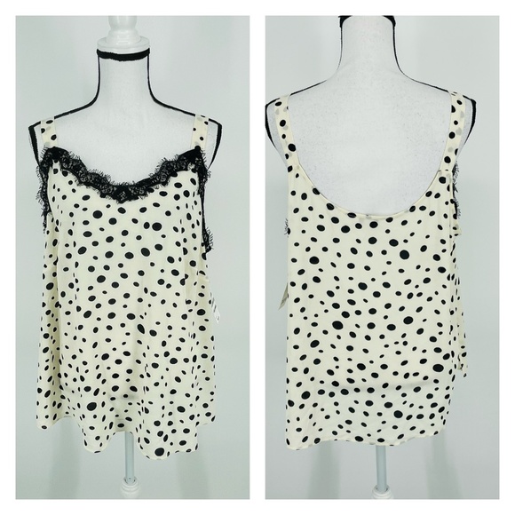 Bar III Tops - Bar III Plus Size Polka Dot Camisole 1X & 2X  A109